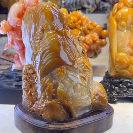逍***明印石寿山石摆件一个漂亮