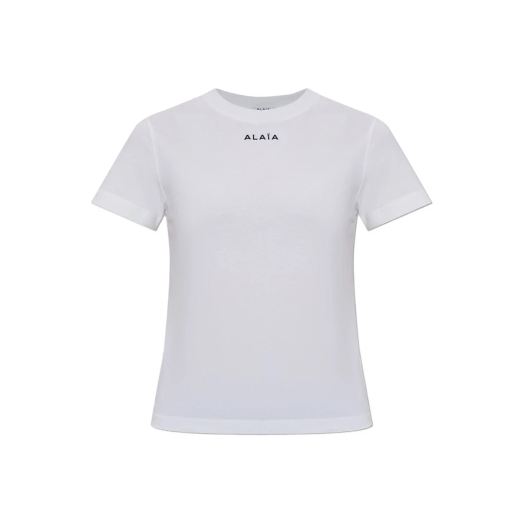 未使用  ALAIA 纯色圆领短袖T恤