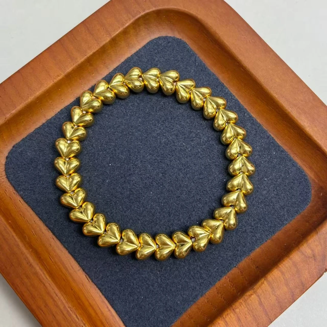 足金999屁桃满圈爱心麦穗造型饰品WH1334