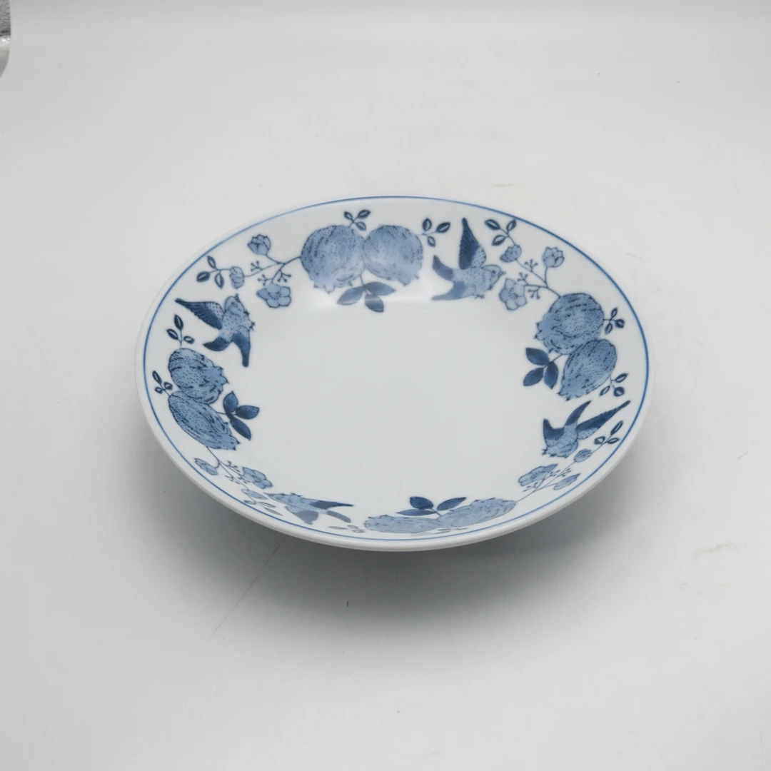 【夏日小酌】 传统高温复古还原烧/石榴  21cm 圆形餐盘