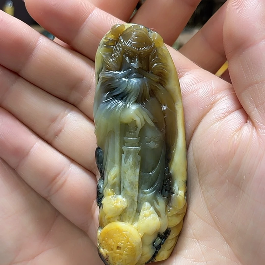【闪购商品】岫岩河磨玉（透闪石质玉）把件未镶嵌W****弯