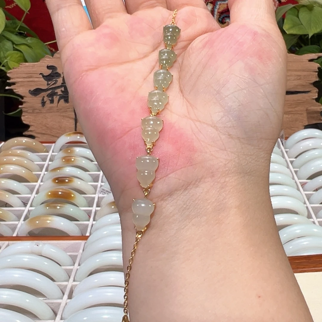 未镶嵌手链和田玉【开播福利】晴水渐变手链
