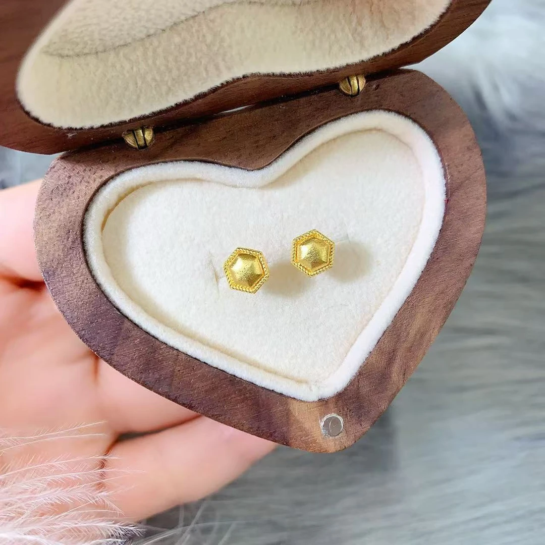 【伟新源】足金999 5G工艺  六边形直针葫芦螺丝2.36克