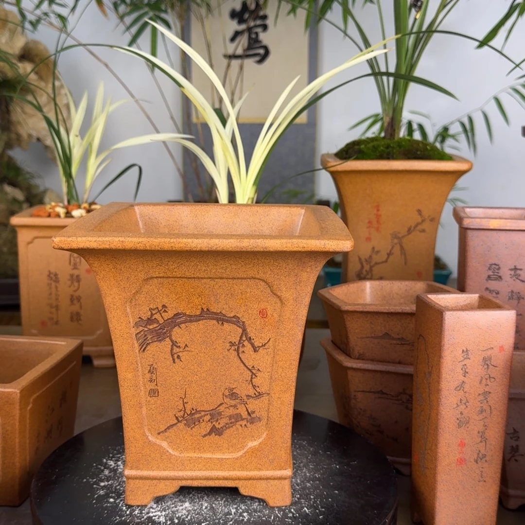 紫砂花盆紫砂花盆14-16.5