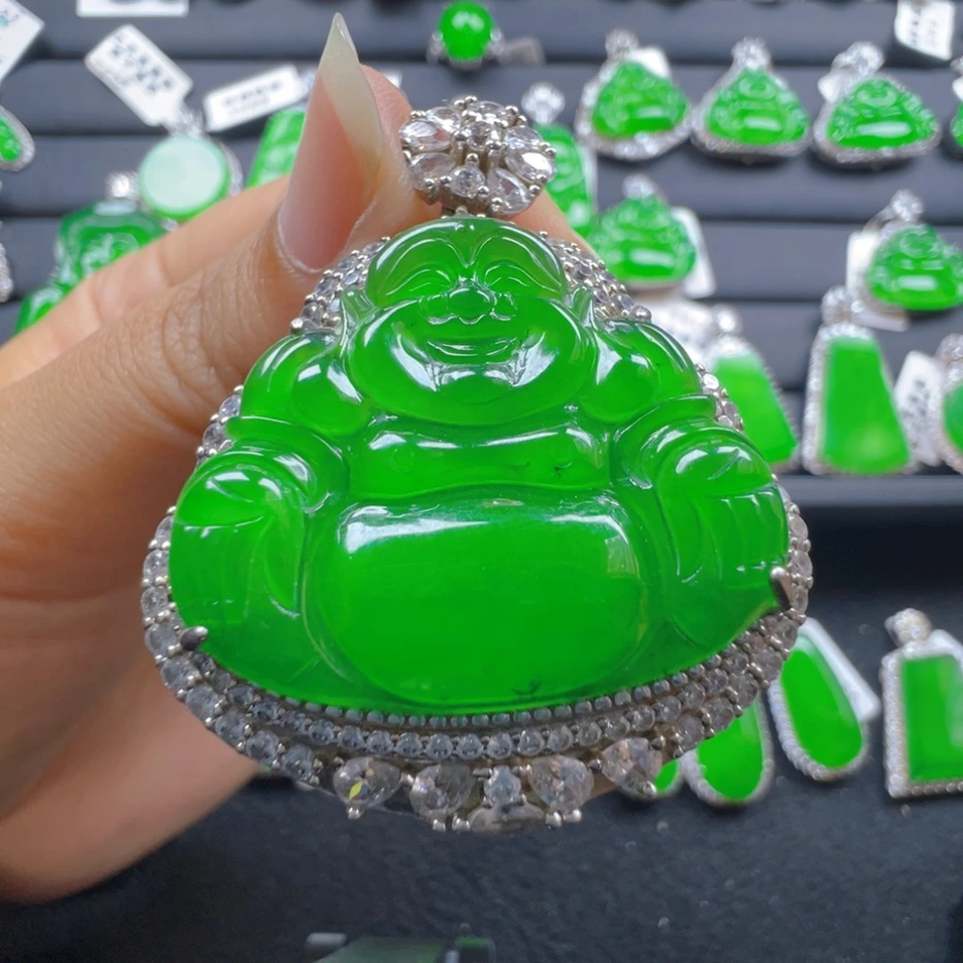 翡翠银S925镶嵌颈饰