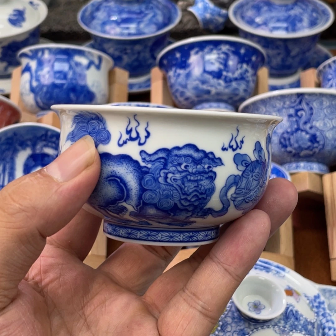 陶月楼 柴窑 精工 双师滚绣球