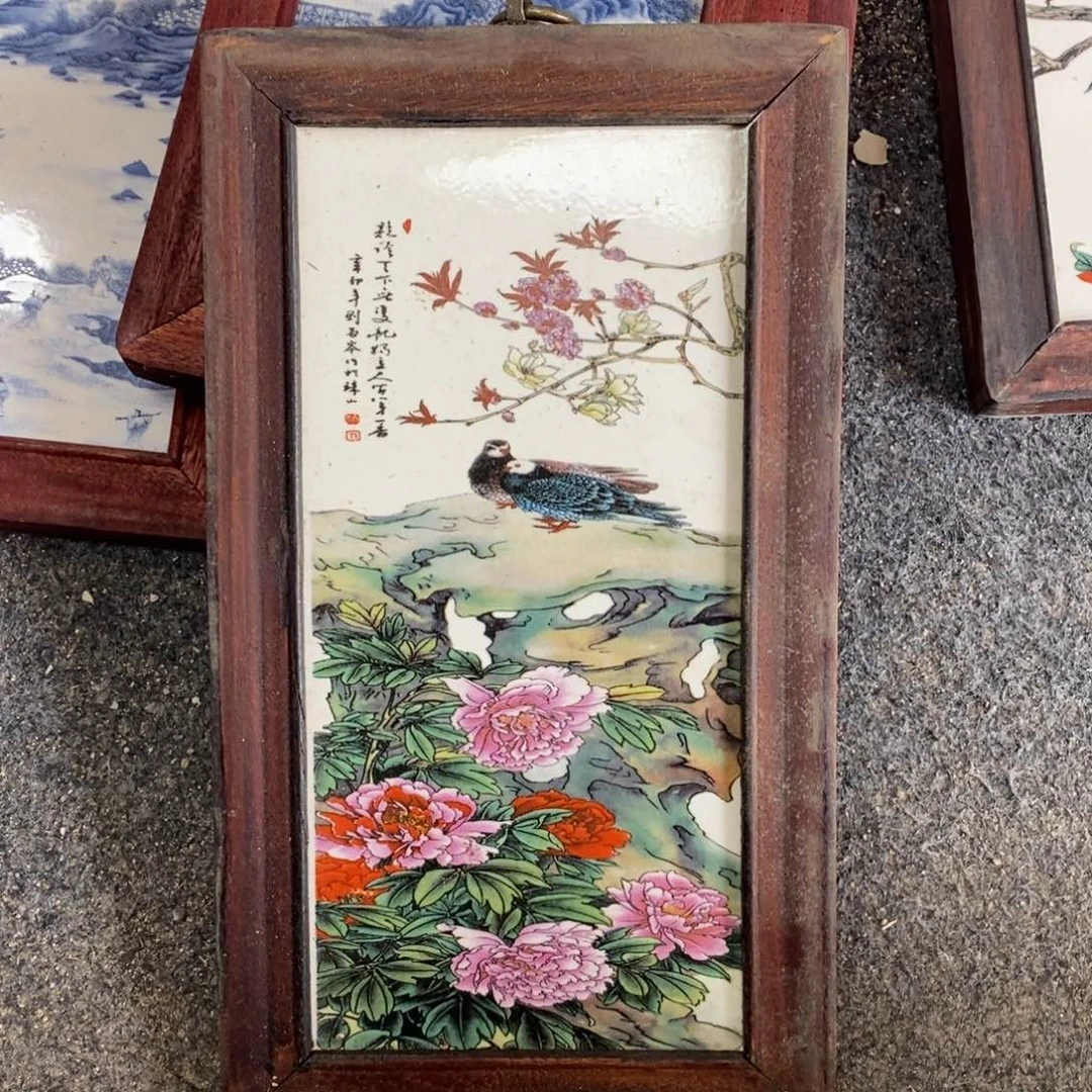 瓷28*16*1景德镇瓷板画柴窑烧制