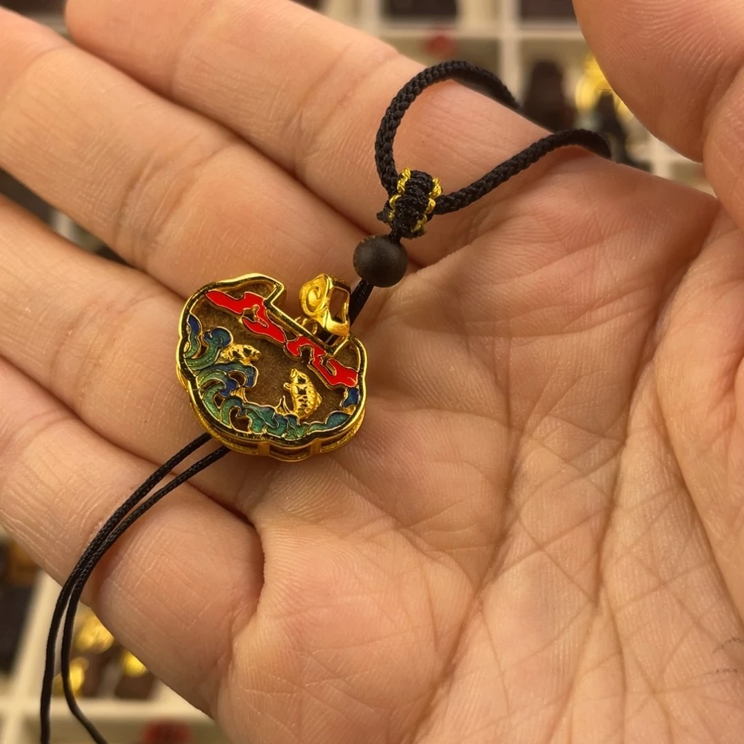 木质类胡*如意锁脖挂吊坠一套
