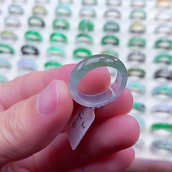 翡翠未镶嵌戒指13-14号