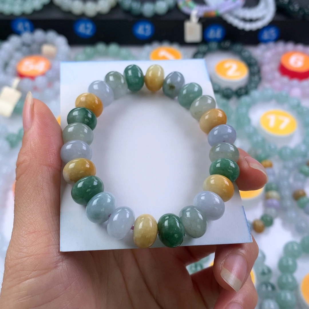 翡翠未镶嵌手链卡10.7