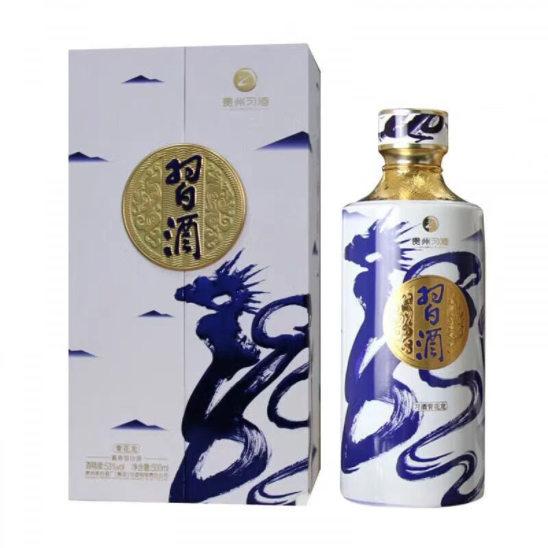 习酒青花龙 酱香型白酒  贵州习酒送礼53度500ml