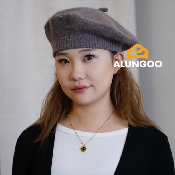 【亮片贝雷帽】秋冬贝雷帽流光风大头围复古帽子春秋秋冬季时尚复古
