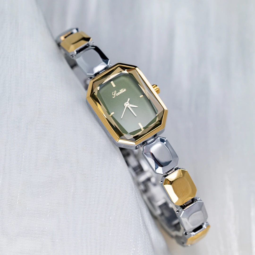 2025新款方糖小绿表手表女高级感女士轻奢小众精致高颜值小巧女表