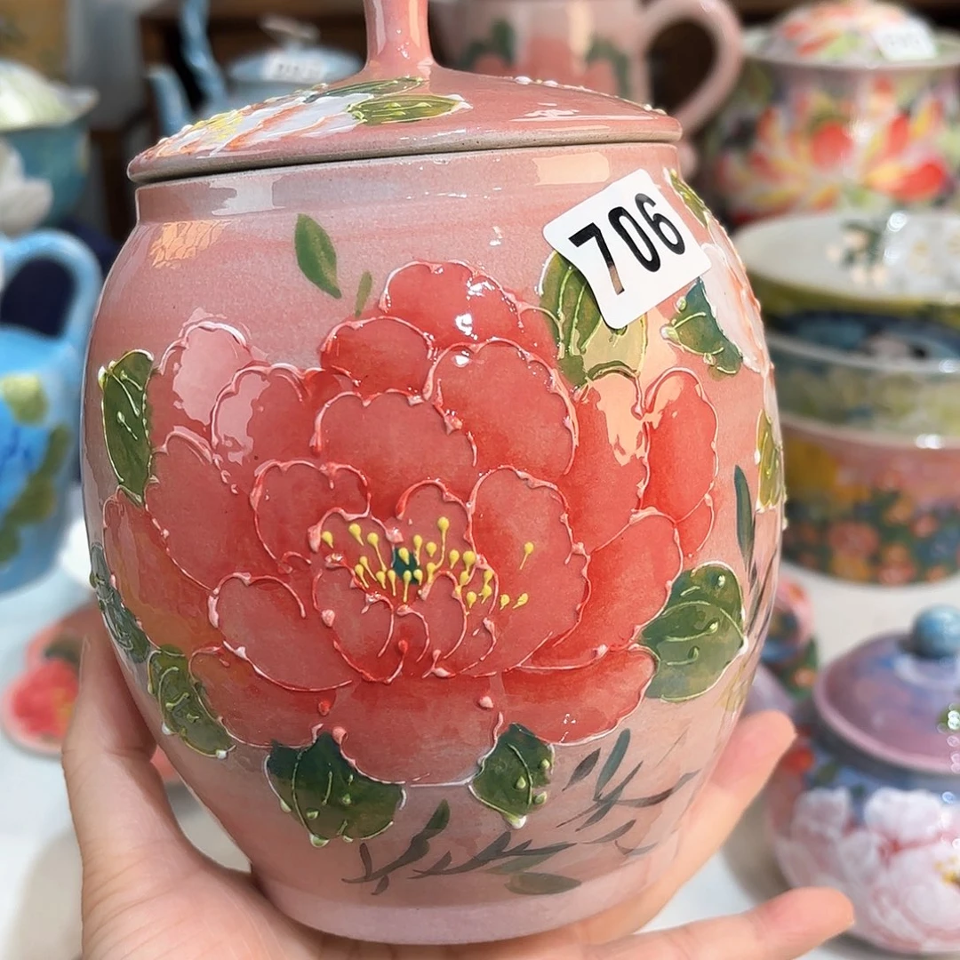 景德镇手绘高温釉下彩陶瓷茶具