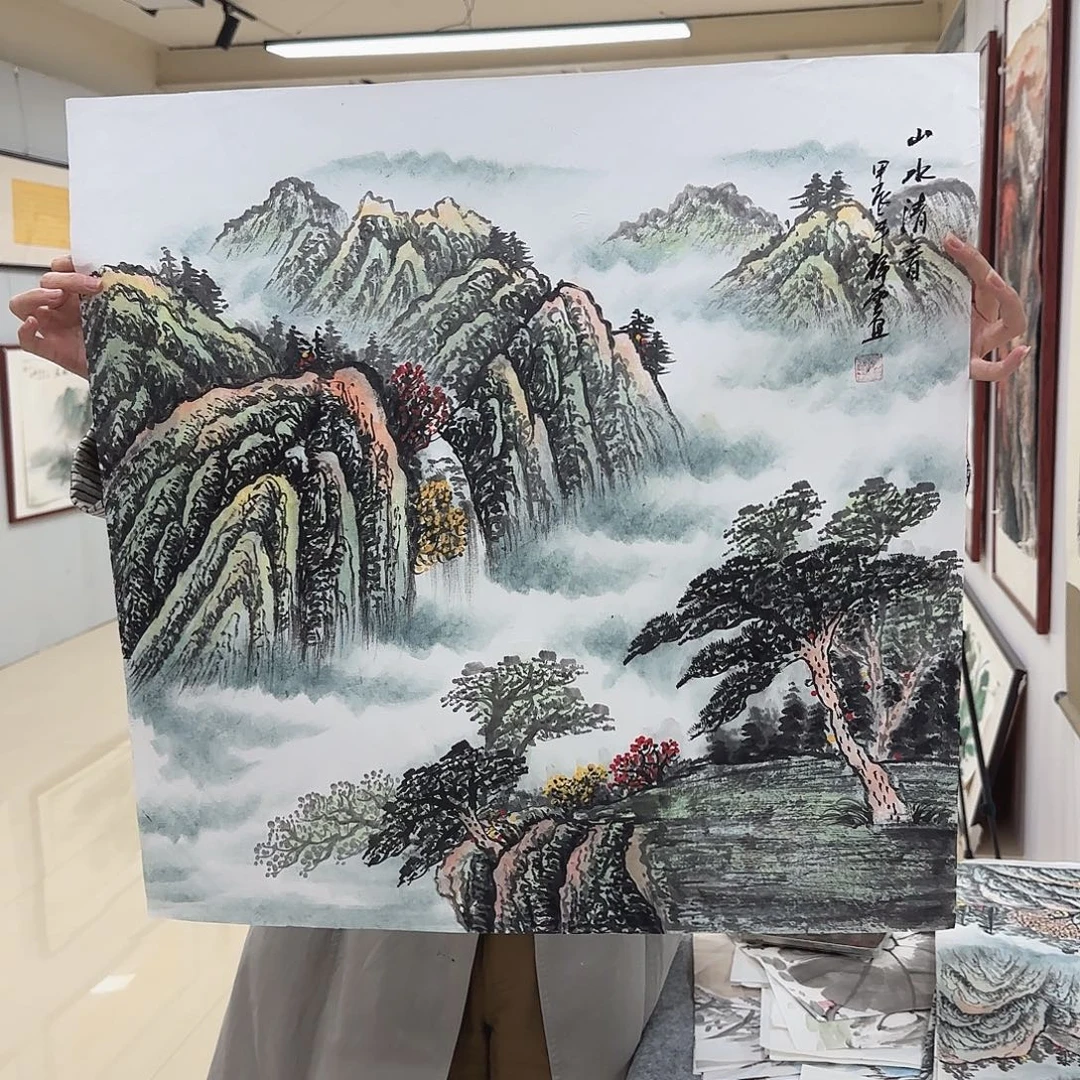 国画国画作品多次