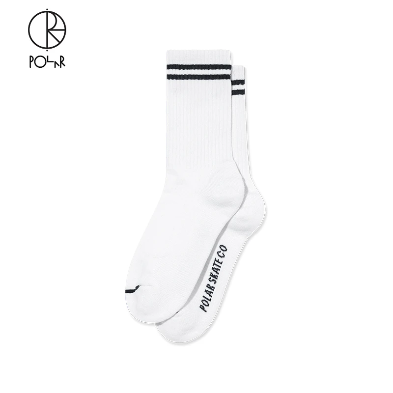 Polar Skate Co 2 Stripes Long Rib Socks 双条纹男女运动中长袜