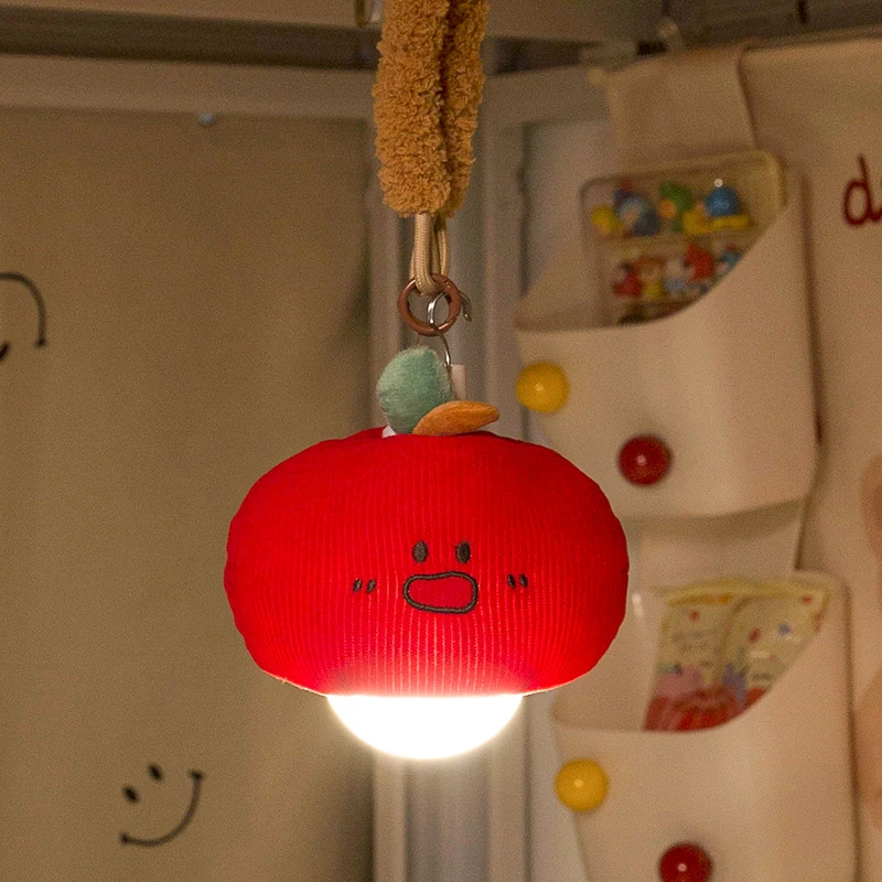 苹果氛围小夜灯床头小吊灯床帘内装饰灯宿舍床上悬挂台灯便携式