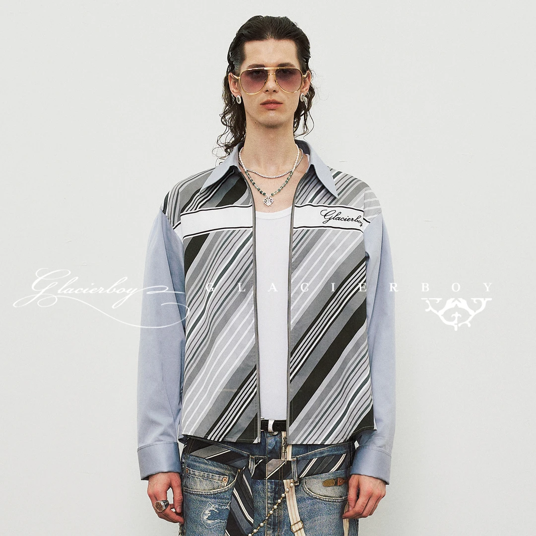 GLACIERBOY丨200支高织精梳全棉定位印花衬衫外套