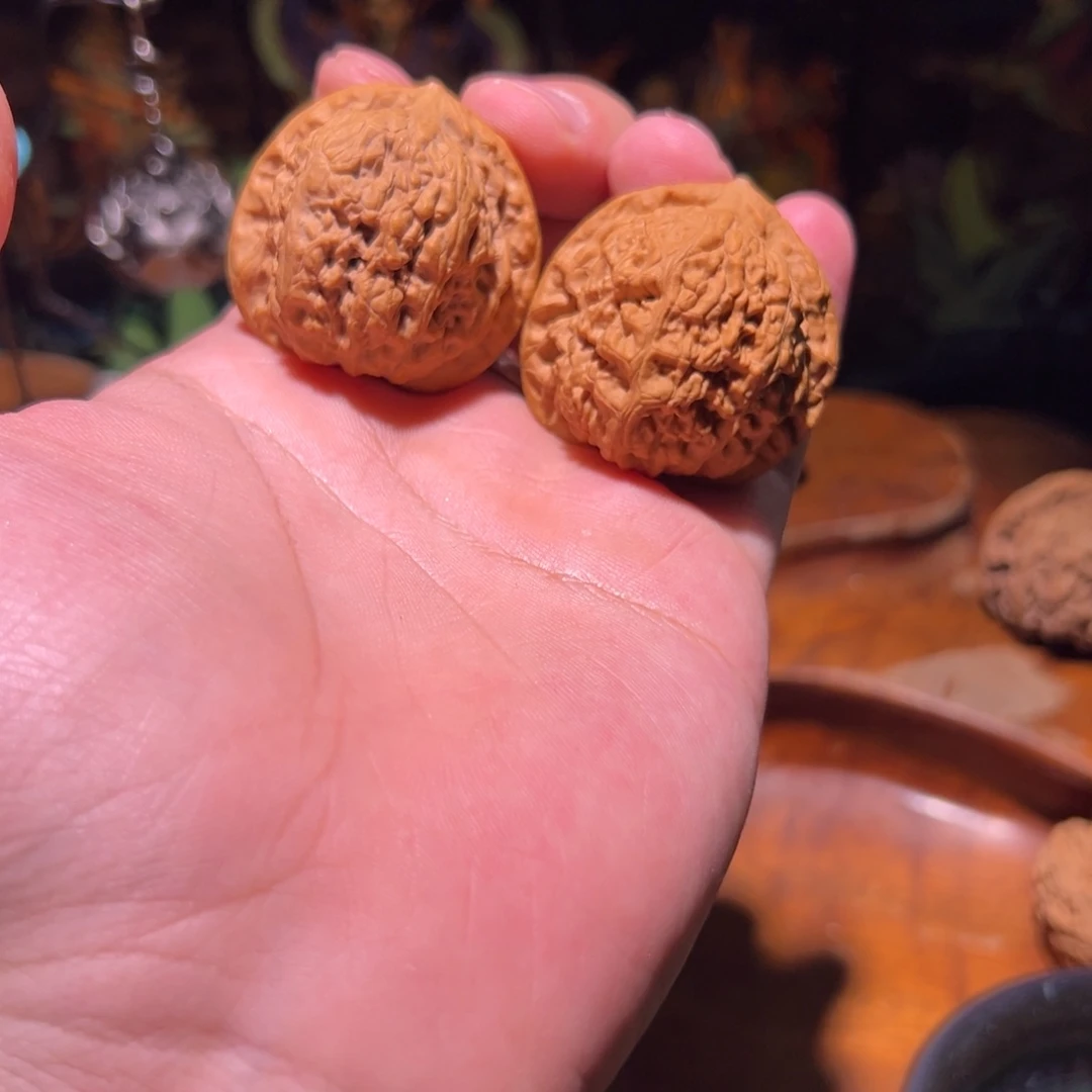 吊坠文玩核桃38全品蚂蚁沟一对