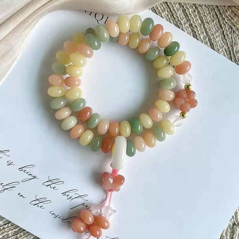 天然多宝菩提手串双圈算盘珠小清新