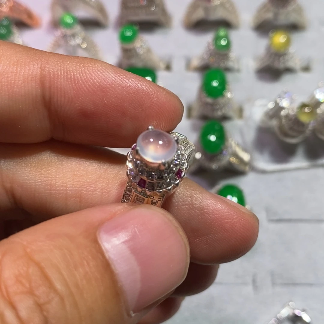 定制翡翠未镶嵌高冰6.5mm