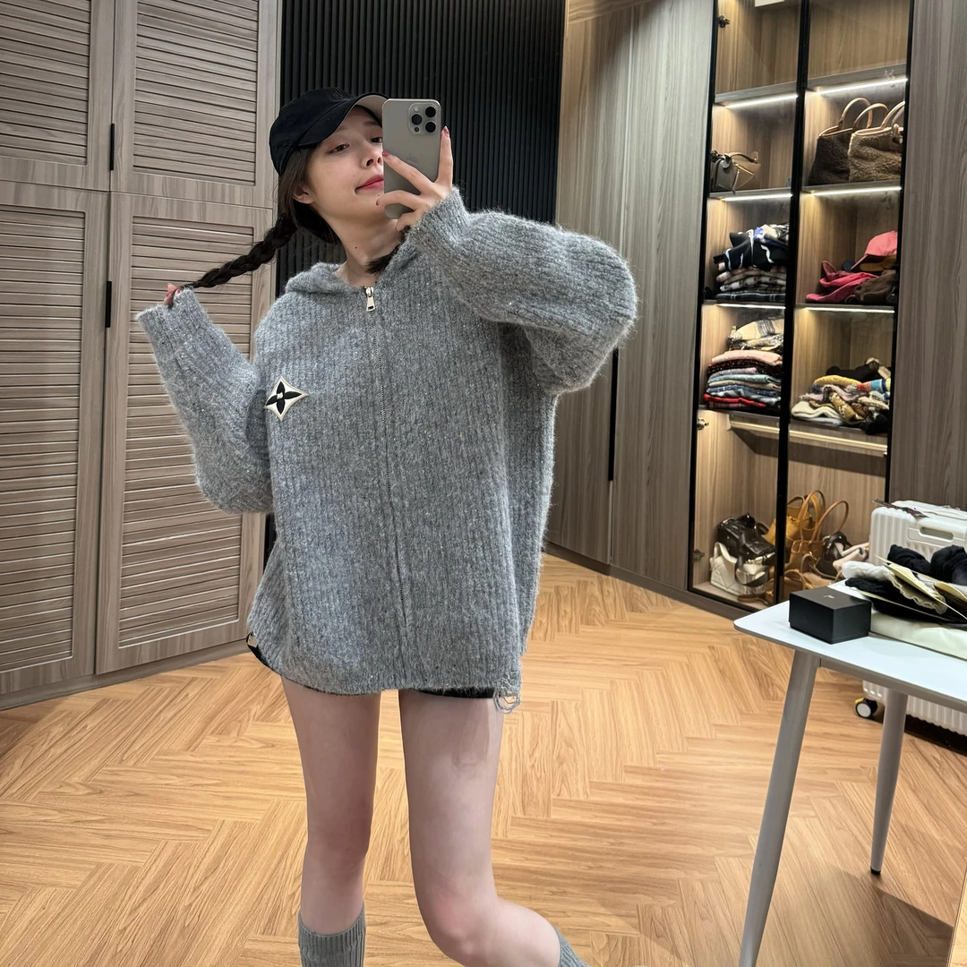 BETTER JOELAY-【灰色云岛】时尚开衫毛衣洋气慵懒休闲风LL5288