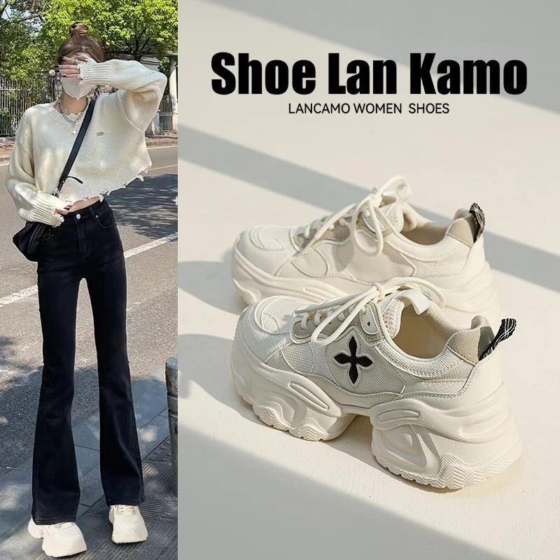 【香港轻奢Sakurano&樱央】厚底老爹鞋女款2025夏季新款爆款超火