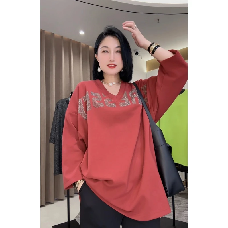 【娜姐穿搭6907V领款】2025时装高奢女装宽松显瘦百搭潮流卫衣裙