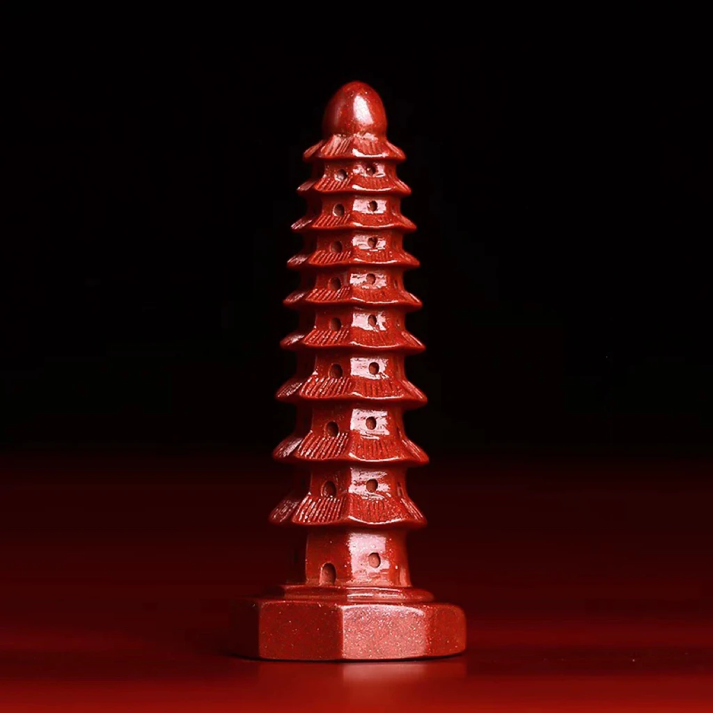 含辰砂工艺品紫金砂文昌塔九层家居书房书桌办公桌摆设9层学生