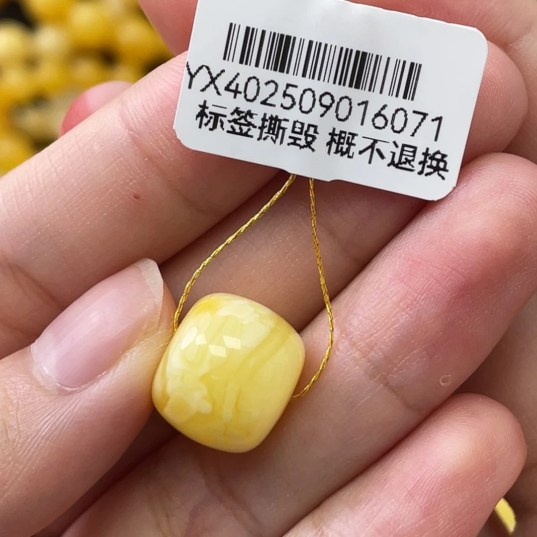 蜜蜡未镶嵌珠宝奇石老型珠13.3x11.5mm