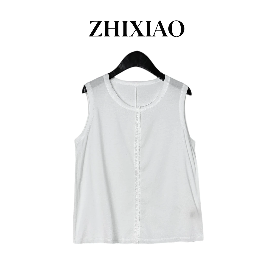 【ZHIXIAO】夏季新款：极简无袖背心上衣73847