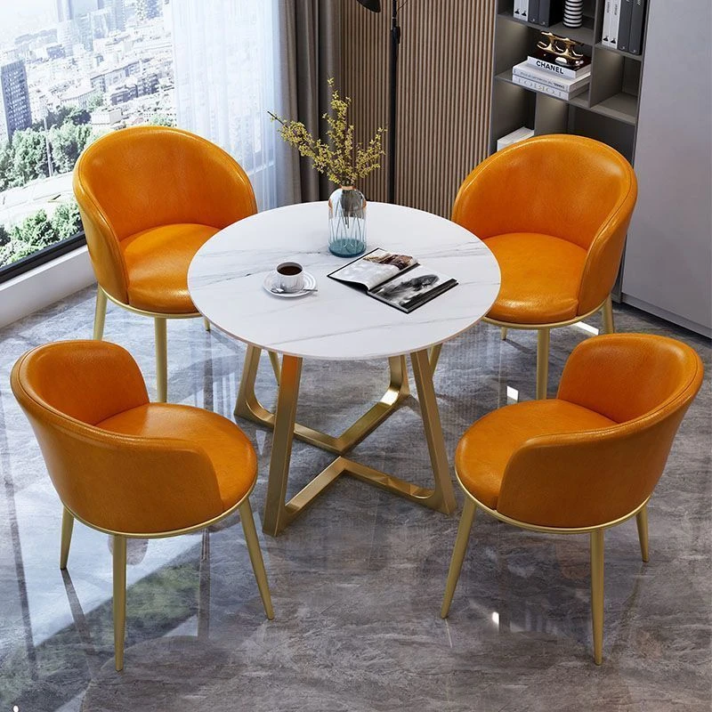 洽谈桌椅组合售楼处阳台休闲桌椅家用小户型小圆桌咖啡厅桌椅组合