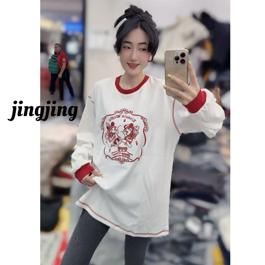 老鼠涂鸦设计新款休闲百搭T恤（8819）