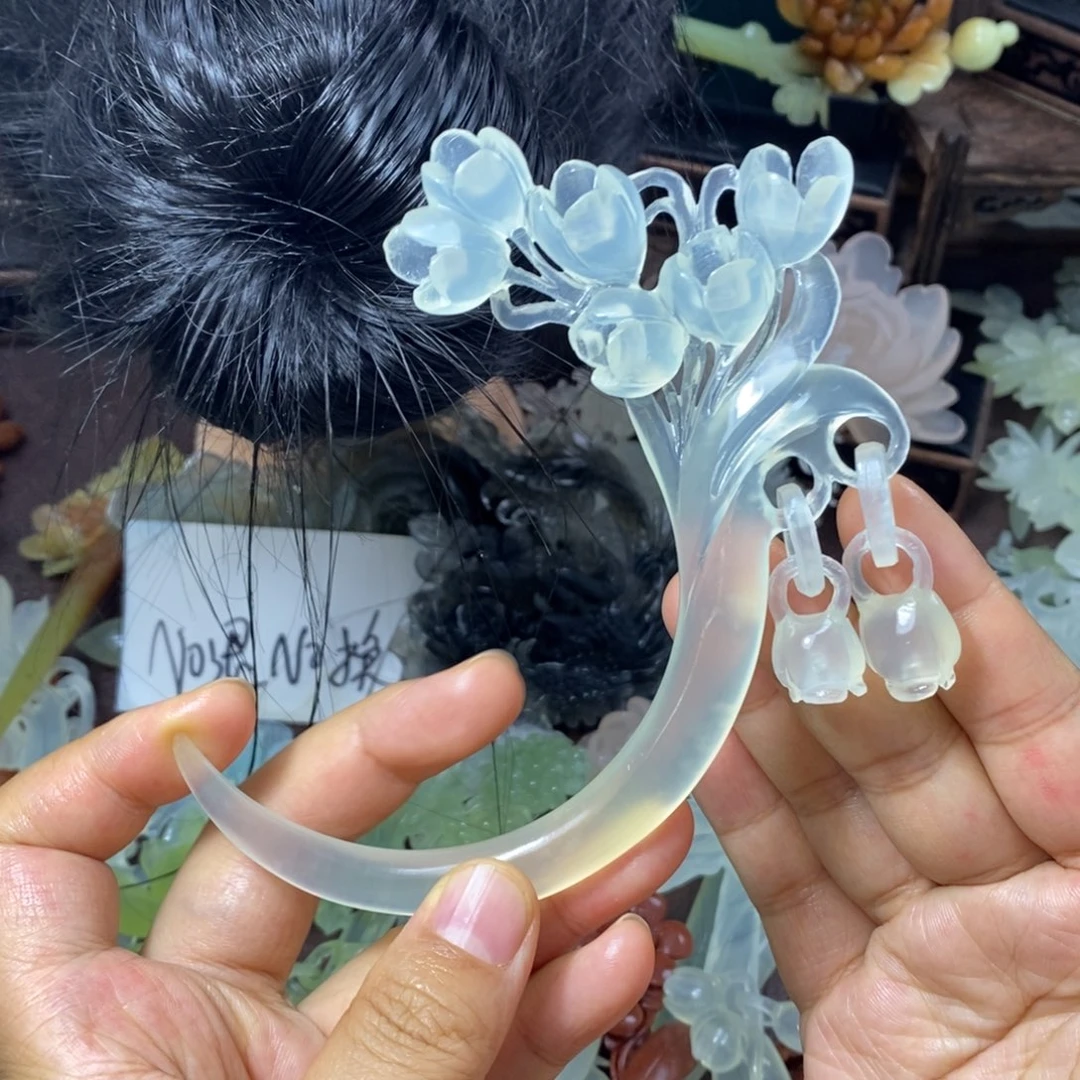 蛇纹石玉未镶嵌发饰