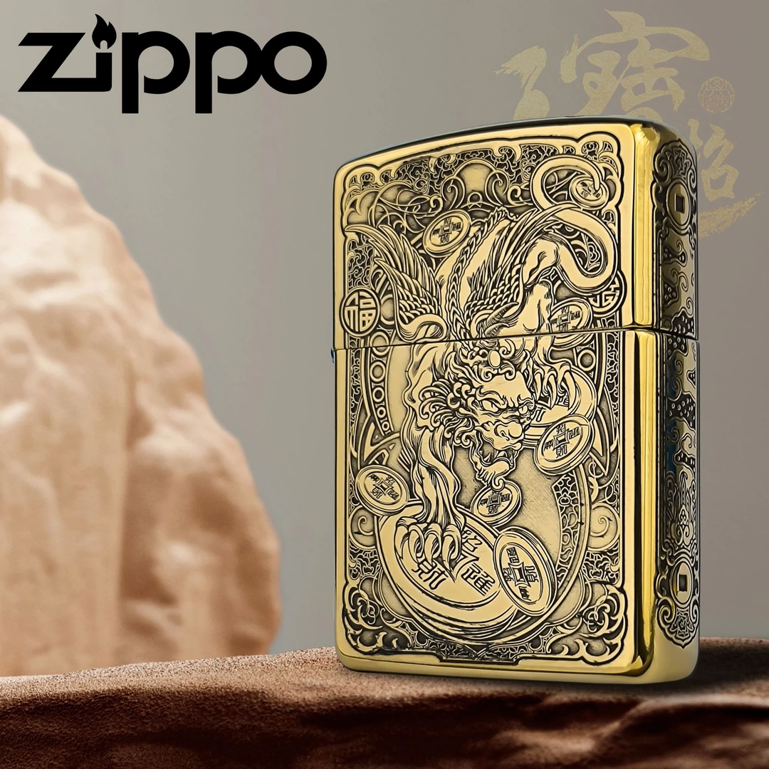 ZIPPO/之宝打火机高档正品招财貔貅168盔甲机蚊版竹盒礼品防风