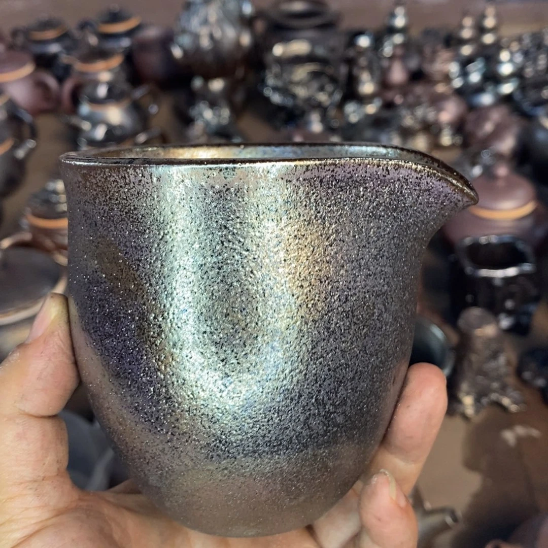 启***梦云南建水紫陶柴烧公道杯