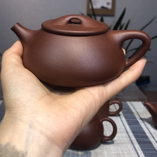 紫砂茶壶微瑕石瓢230c