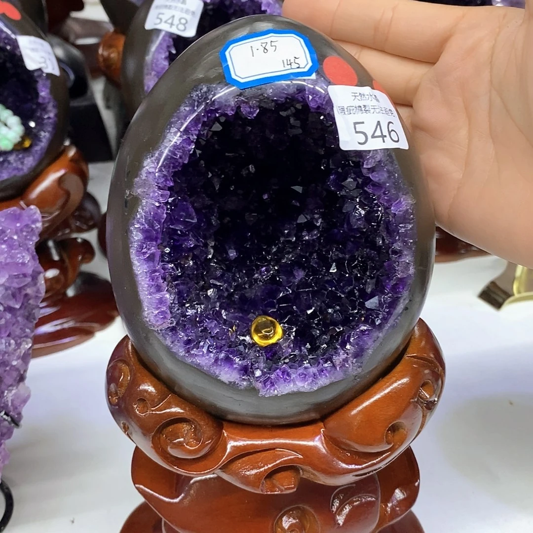 泗***馆未镶嵌大型摆件（非配饰）紫晶小潘