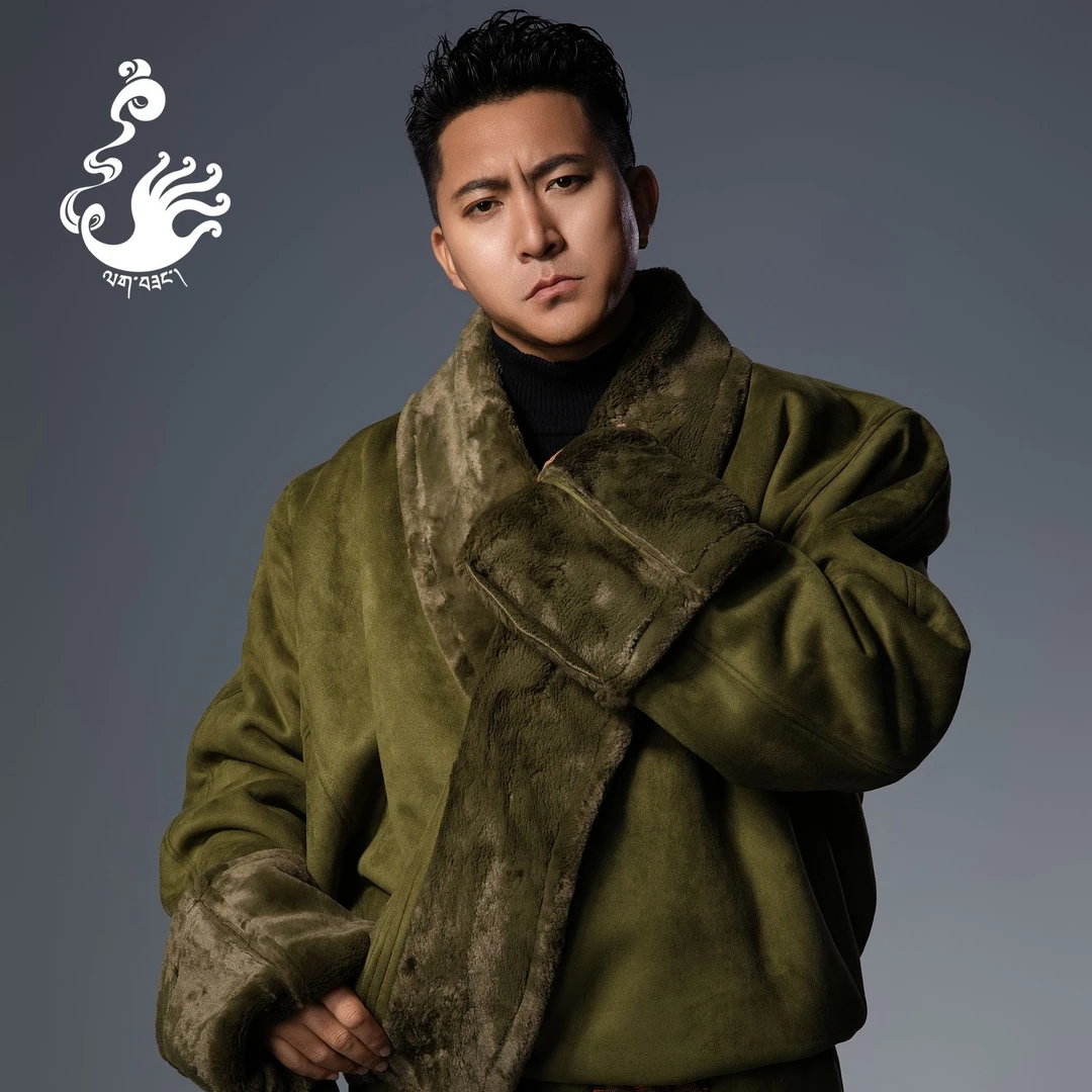 拉克松空气层毛绒藏袍男士德吉老爷同款藏袍男装冬季藏袍新年藏装