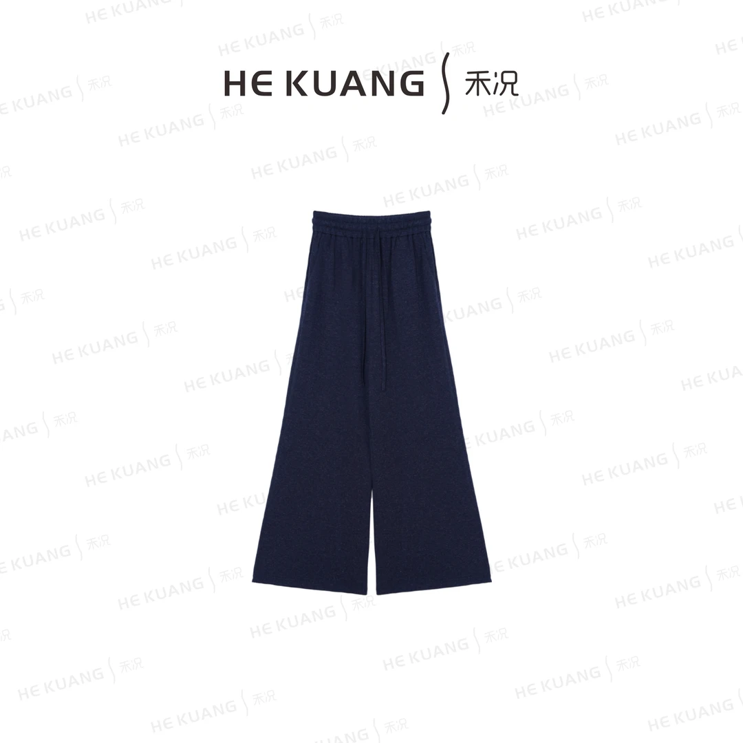 禾况HEKUANG【波尔多之夏】亚麻简约纯色宽松女士阔腿裤K652 0092