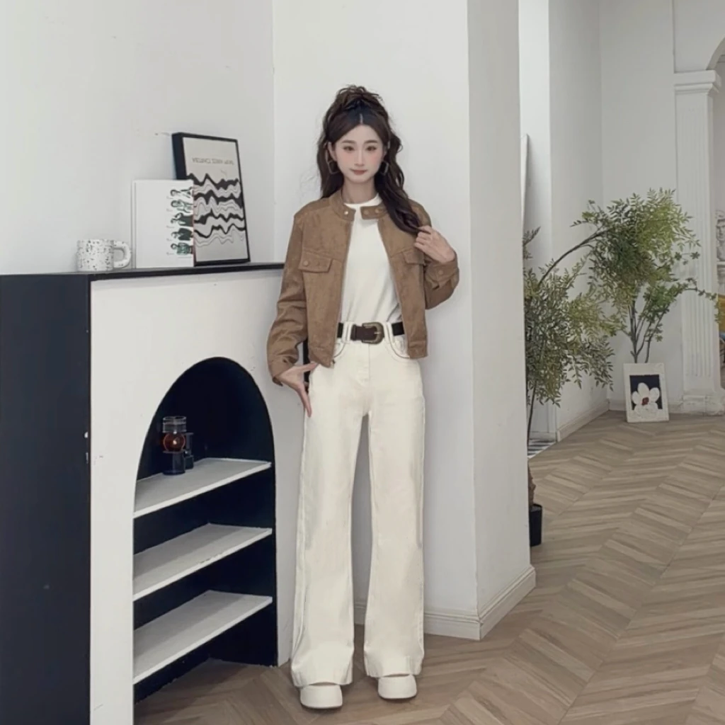 IEF/爱依服2025秋冬季新款宽松显瘦收腰阔腿裤