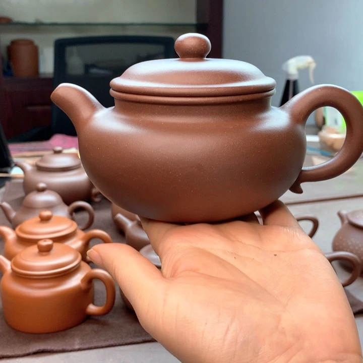 文***人紫砂茶壶底槽清，仿古，460cc