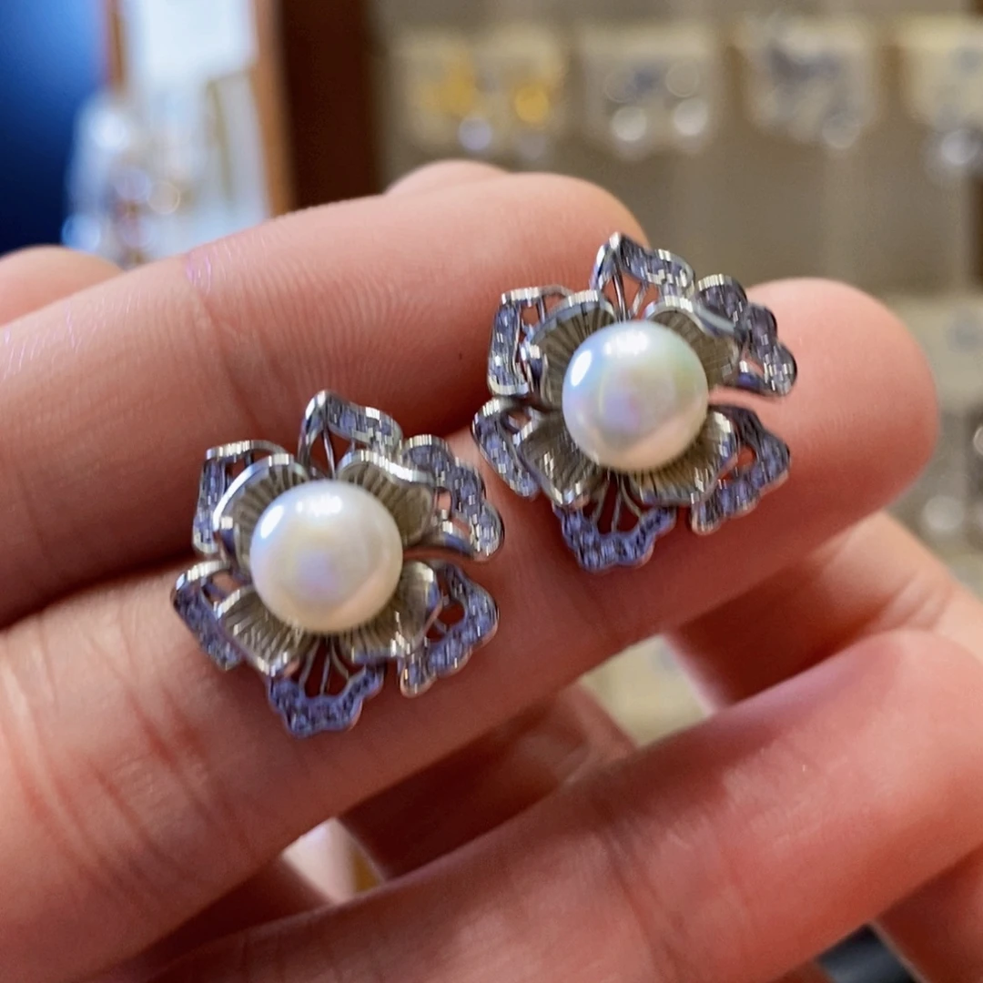 未镶嵌淡水珍珠耳饰