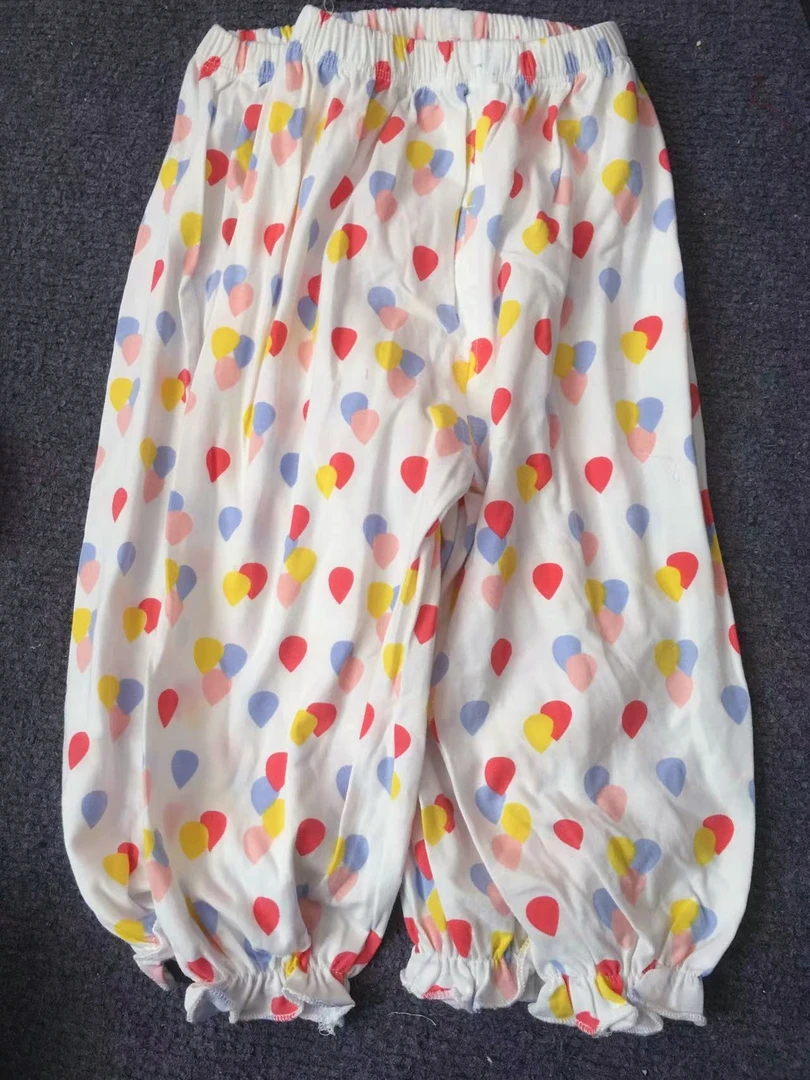 女宝洋气夏季薄款阔腿常规碎花女束脚休闲休闲风套装