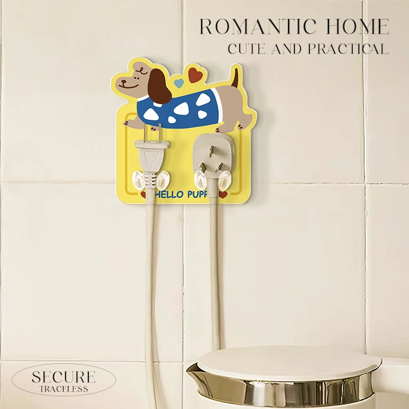 插头固定器厨房电线收纳神器理线器创意多巴胺插头固定卡扣集线器