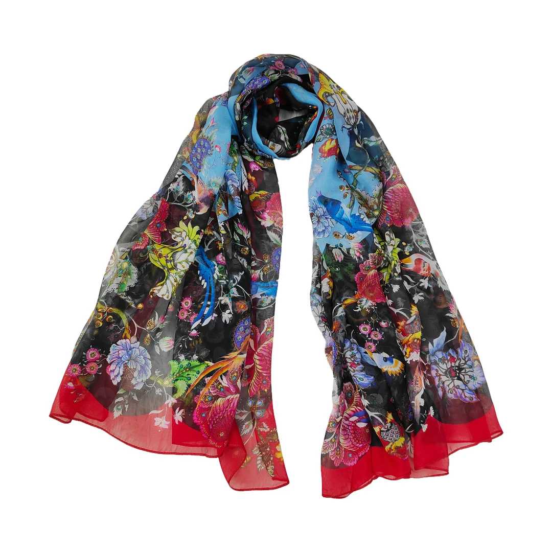 【幽幽兰香】桑蚕丝真丝丝巾长款围巾披肩175*108cm女款