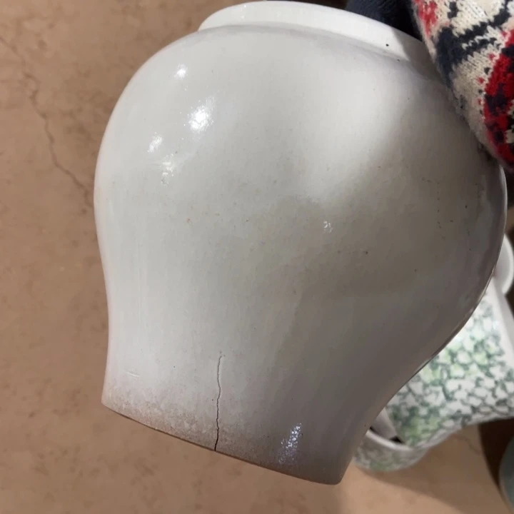 紫砂花盆口径16高度21一只瑕疵