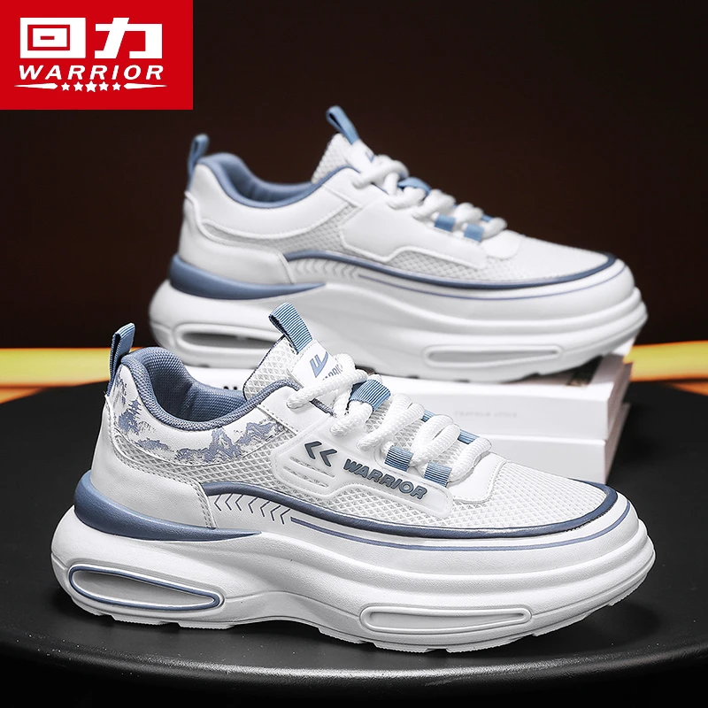 回力男鞋夏季2025新款小白鞋透气网面防滑减震厚底百搭休闲运动鞋