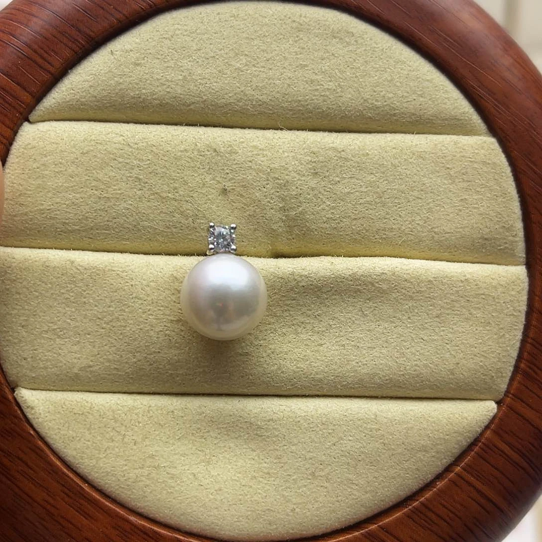 银S925镶嵌淡水珍珠耳钉韩**果戴妃耳钉