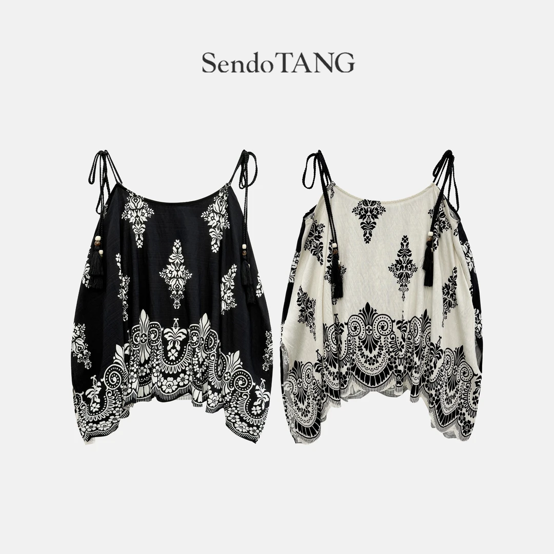 度假风【天然感】胖多女装春款新款时尚洋气高级感气质百搭吊带